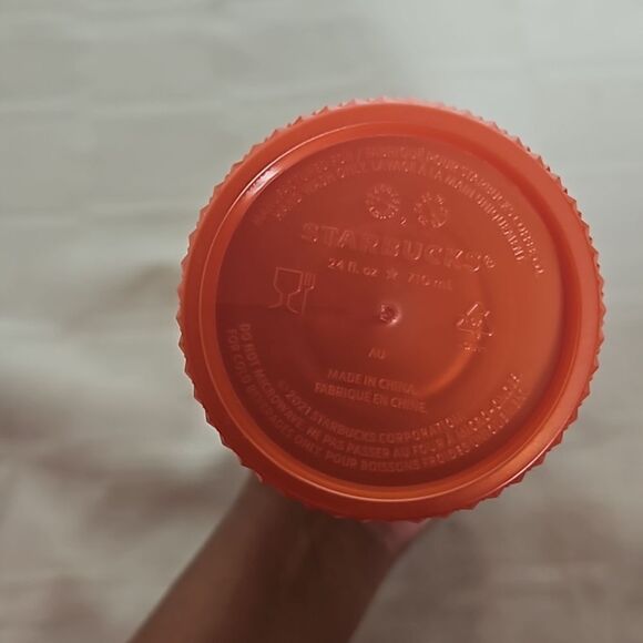 Starbucks Studded Cold Cup Venti Tumbler 24oz Orange - Picture 6 of 16